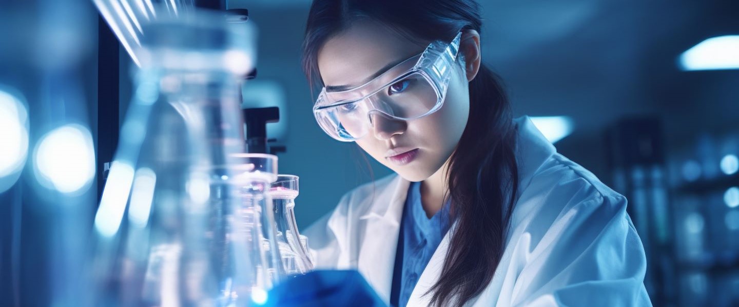 Female Scientist working in Lab