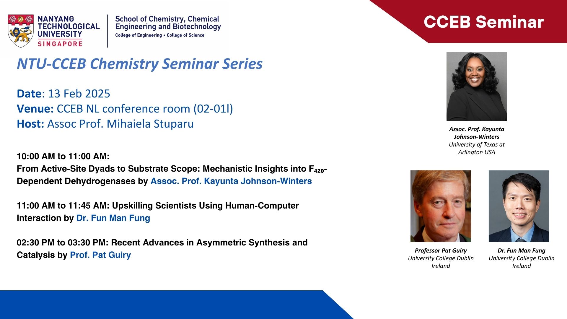 Seminar Series by Various Speakers | School of Chemistry, Chemical ...