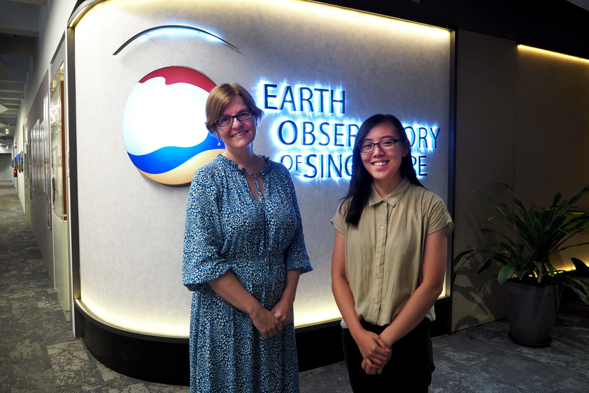 Prof Emma Hill and Cheryl Tay at Earth Observatory Singapore