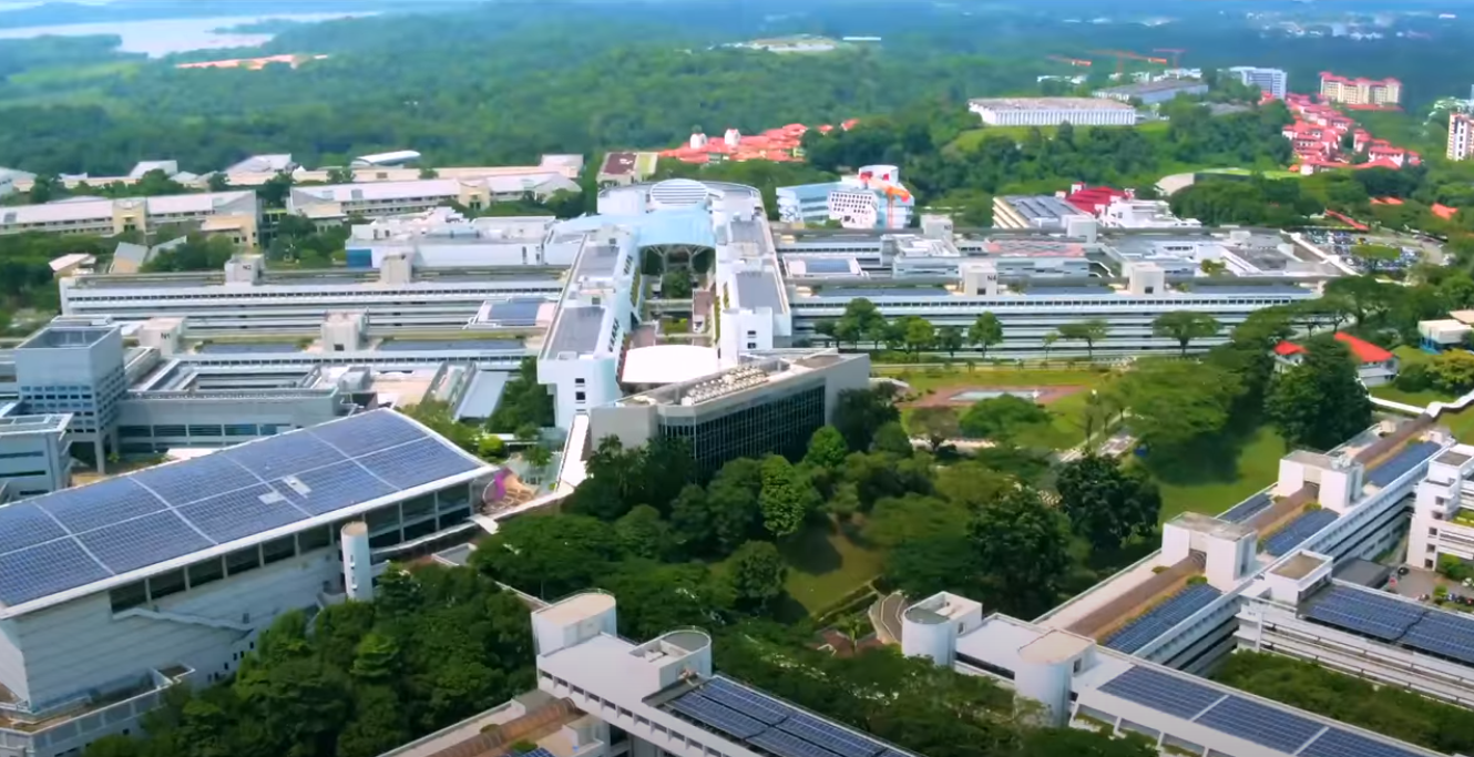 Landscape view of Art Design and Media School in Nanyang Technological University