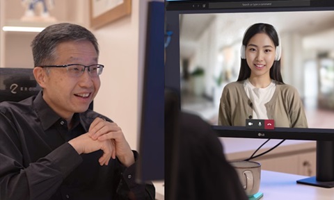 Prof Luke Ong with AI persona Hailey