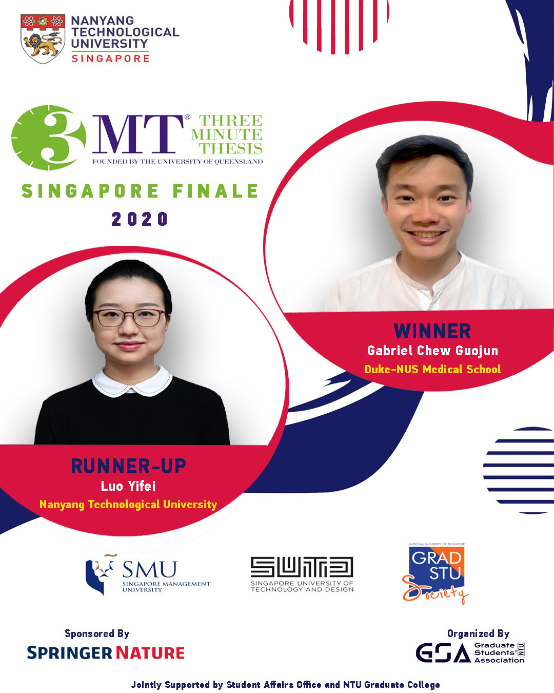 Winners of 3MT Singapore Finals - 31 August 2020