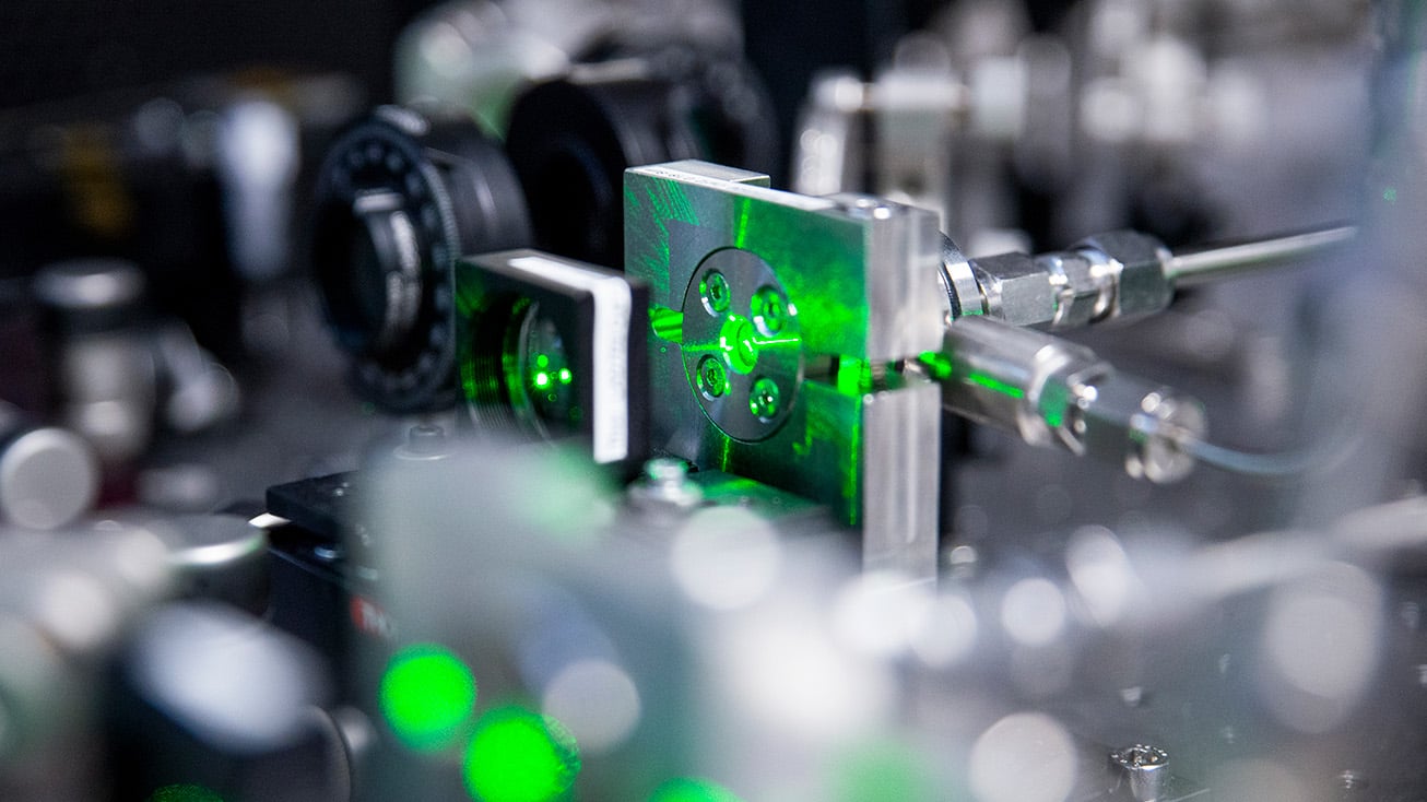 The experimental set-up in NTU Singapore's mid-infrared laser experiments