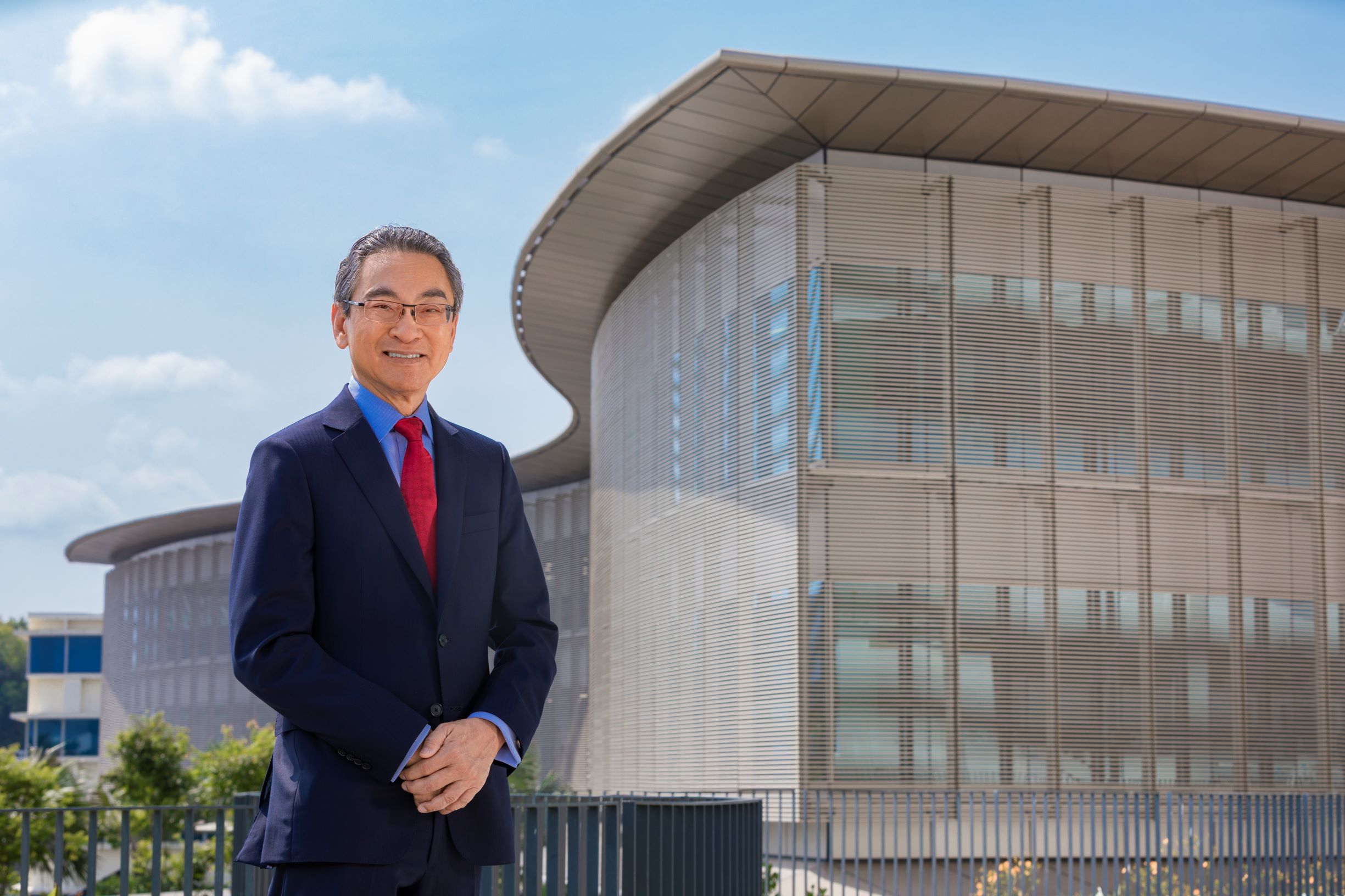 NTU Chairman Koh Boon Hwee in front of the Arc