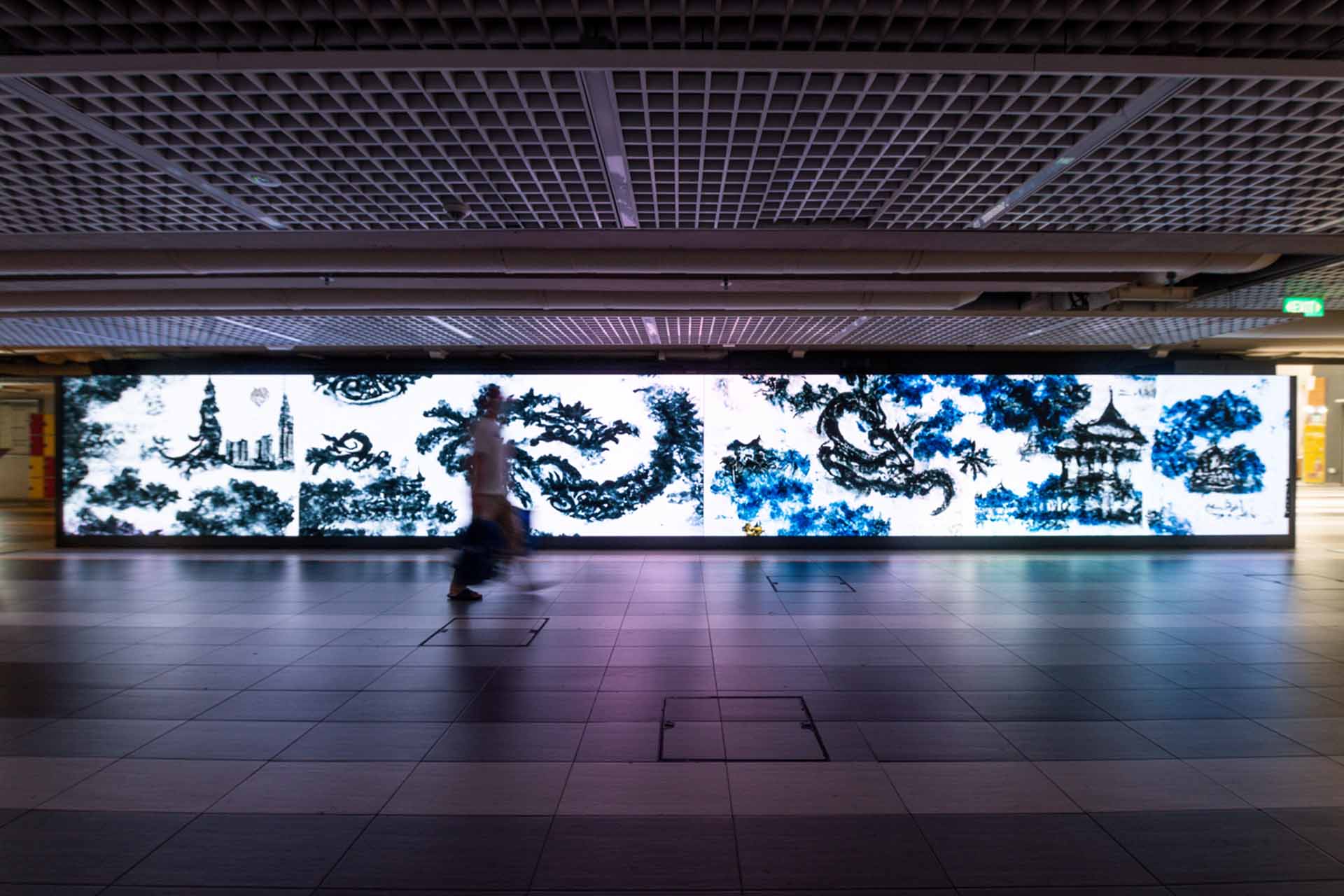 Installation view of The Classics of Mountains and Seas: Fantastic Creatures, Mark Chavez and Ina Conradi, 2024. Photo by Quek Jia Ling