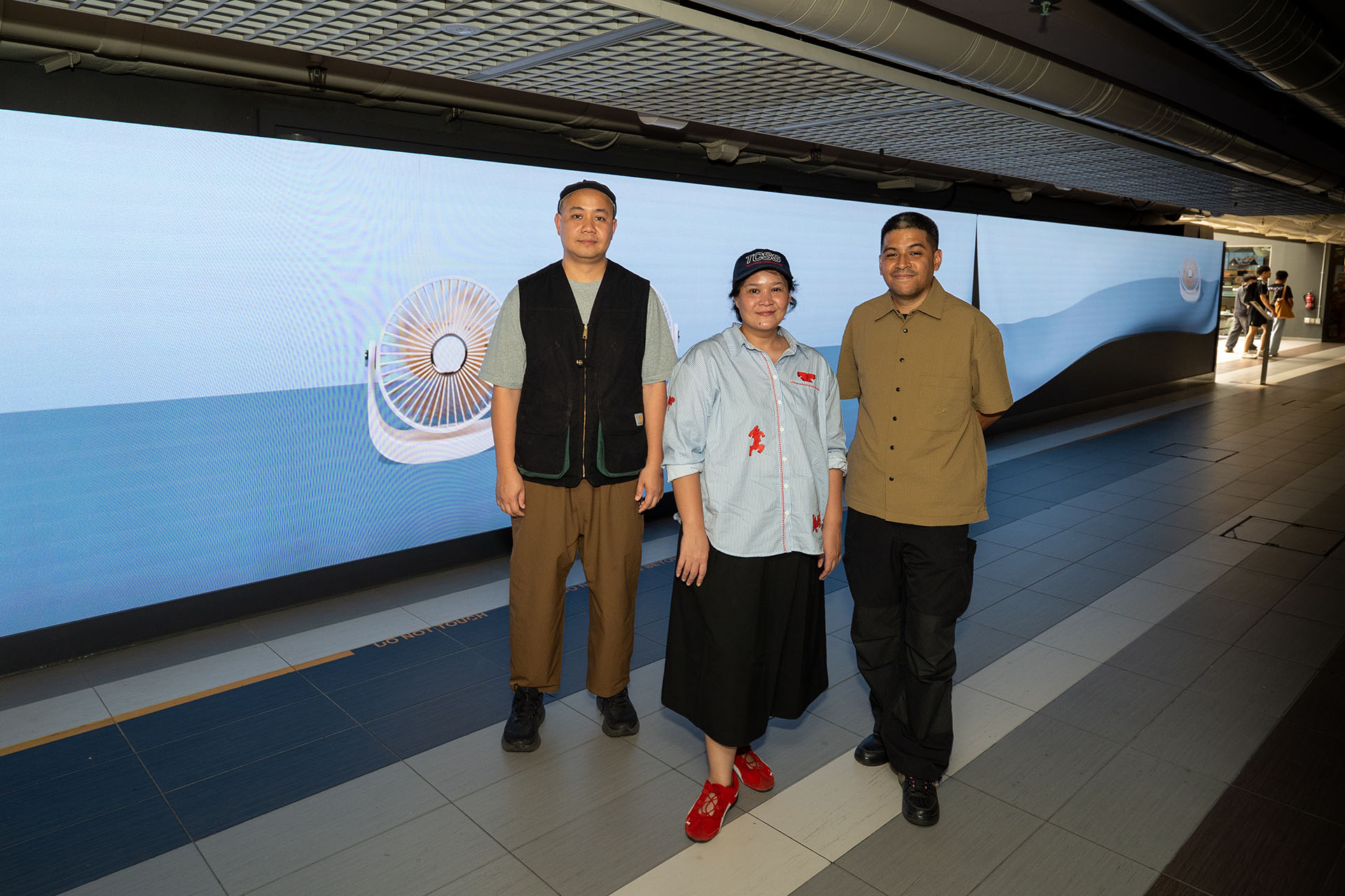 Tromarama with their artwork Turn On