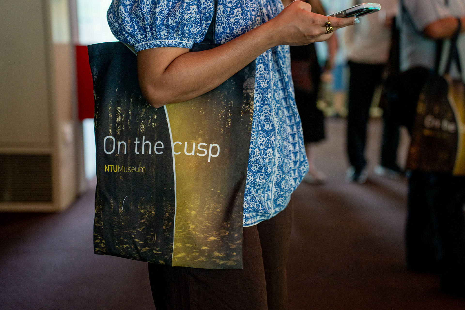 On the cusp tote bag