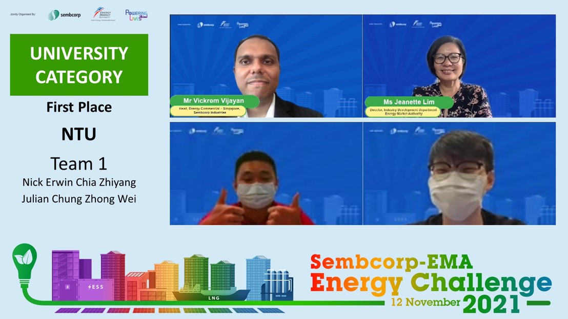 Sembcorp-EMA Energy Challenge (SEEC) 2021