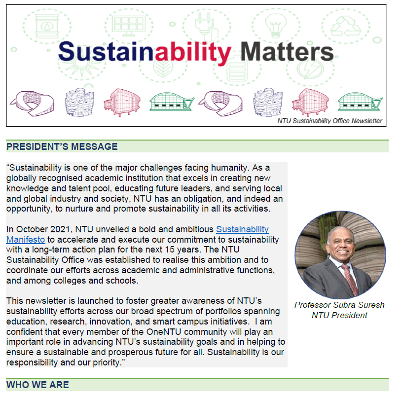 Sustainability newsletter 1