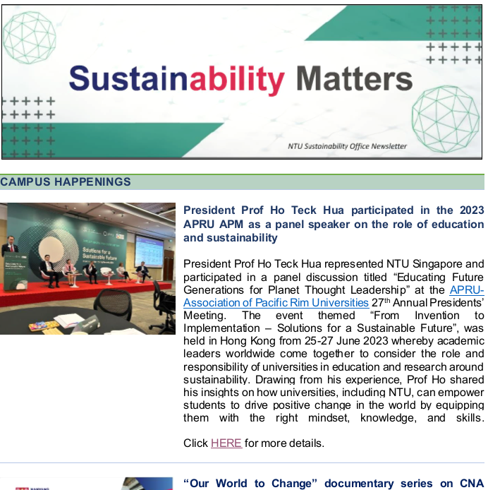 Sustainability newsletter 11