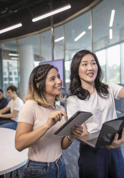 students having a discussion