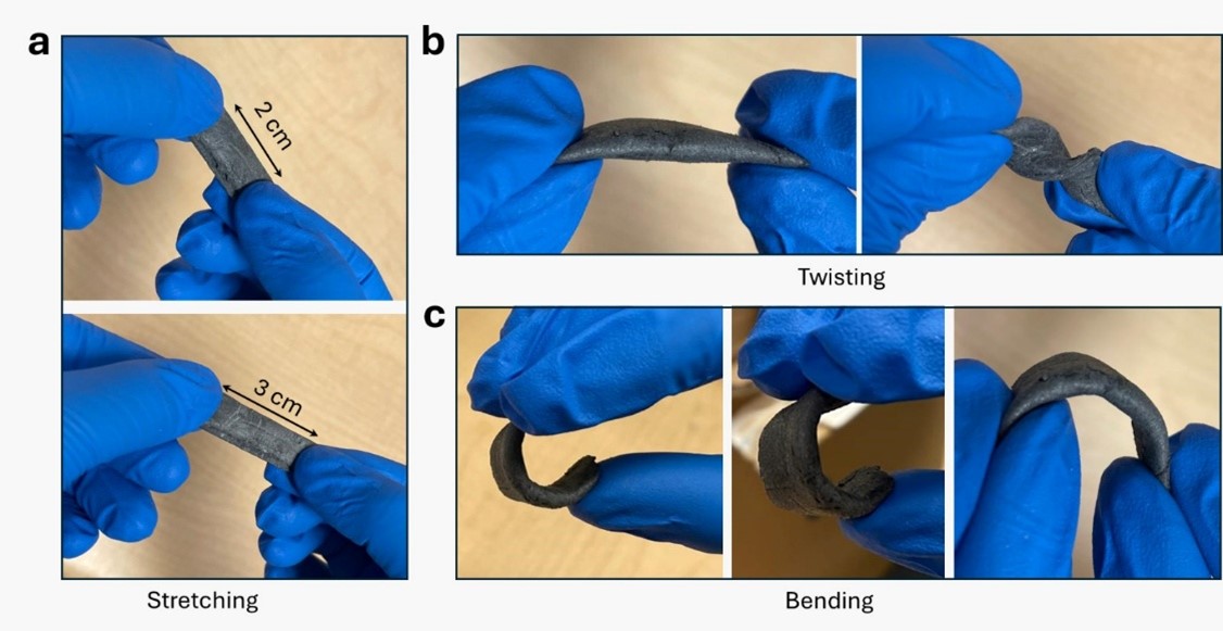  Figure 1: Flexibility exhibited by composite phase change materials.