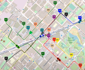 Figure 1: A screenshot of the multi-agent path execution demo.
