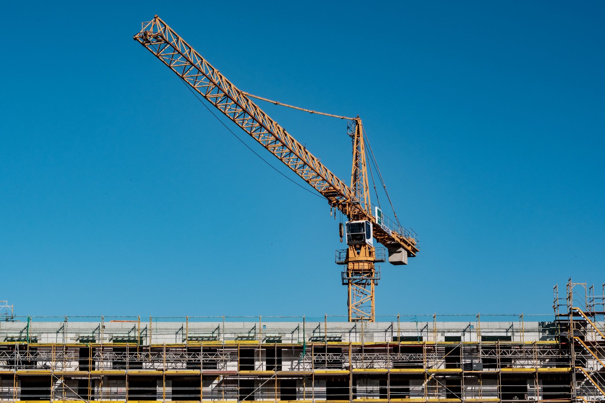 Crane in construction site