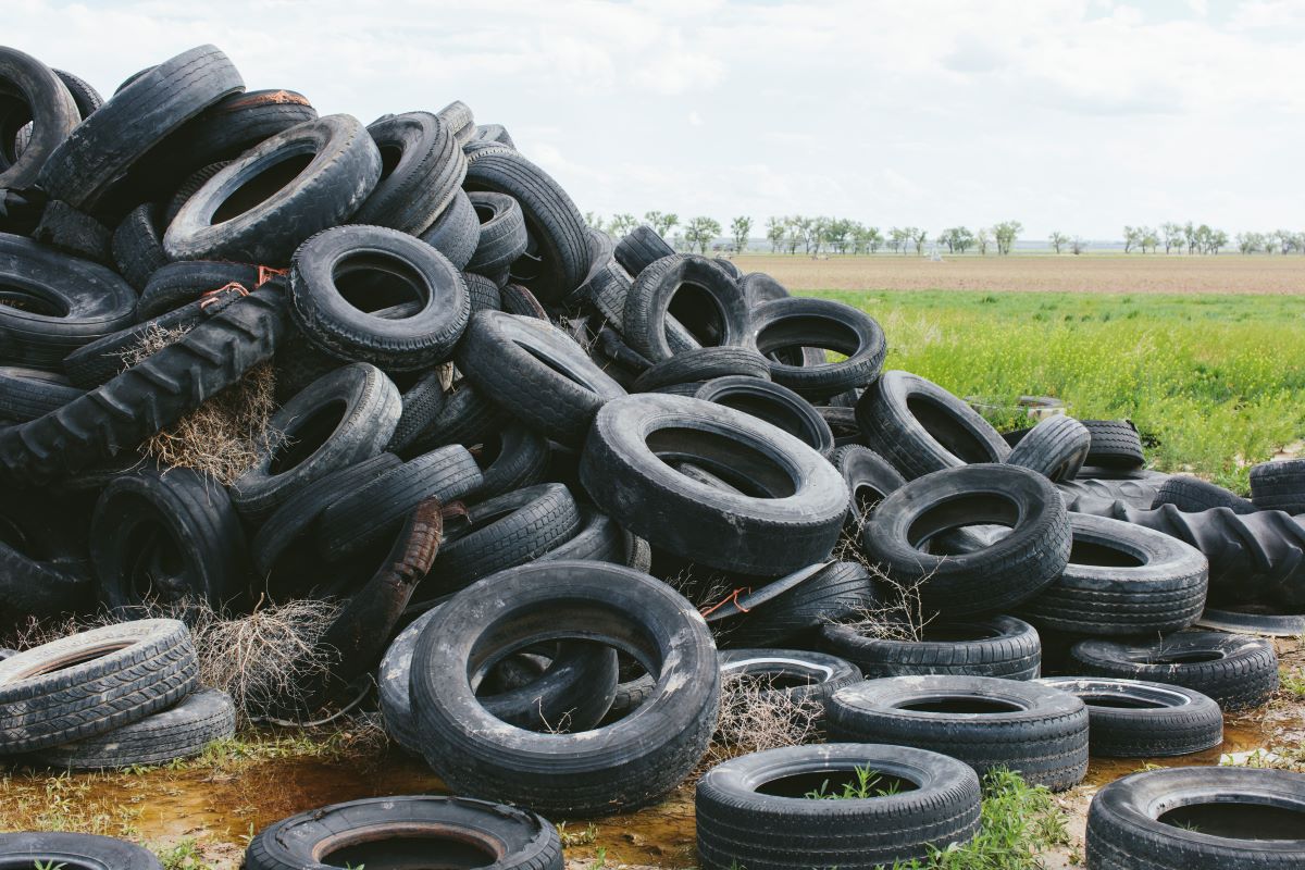 Pile of discarded auto tires