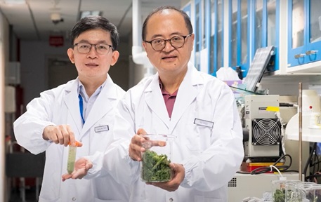 Dr Liang Yen Nan (L) and Professor Hu Xiao from NTU Singapore