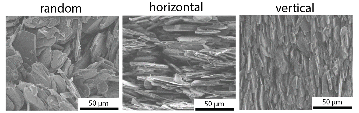 Microscopic particles of hexagonal boron nitride in various configurations.