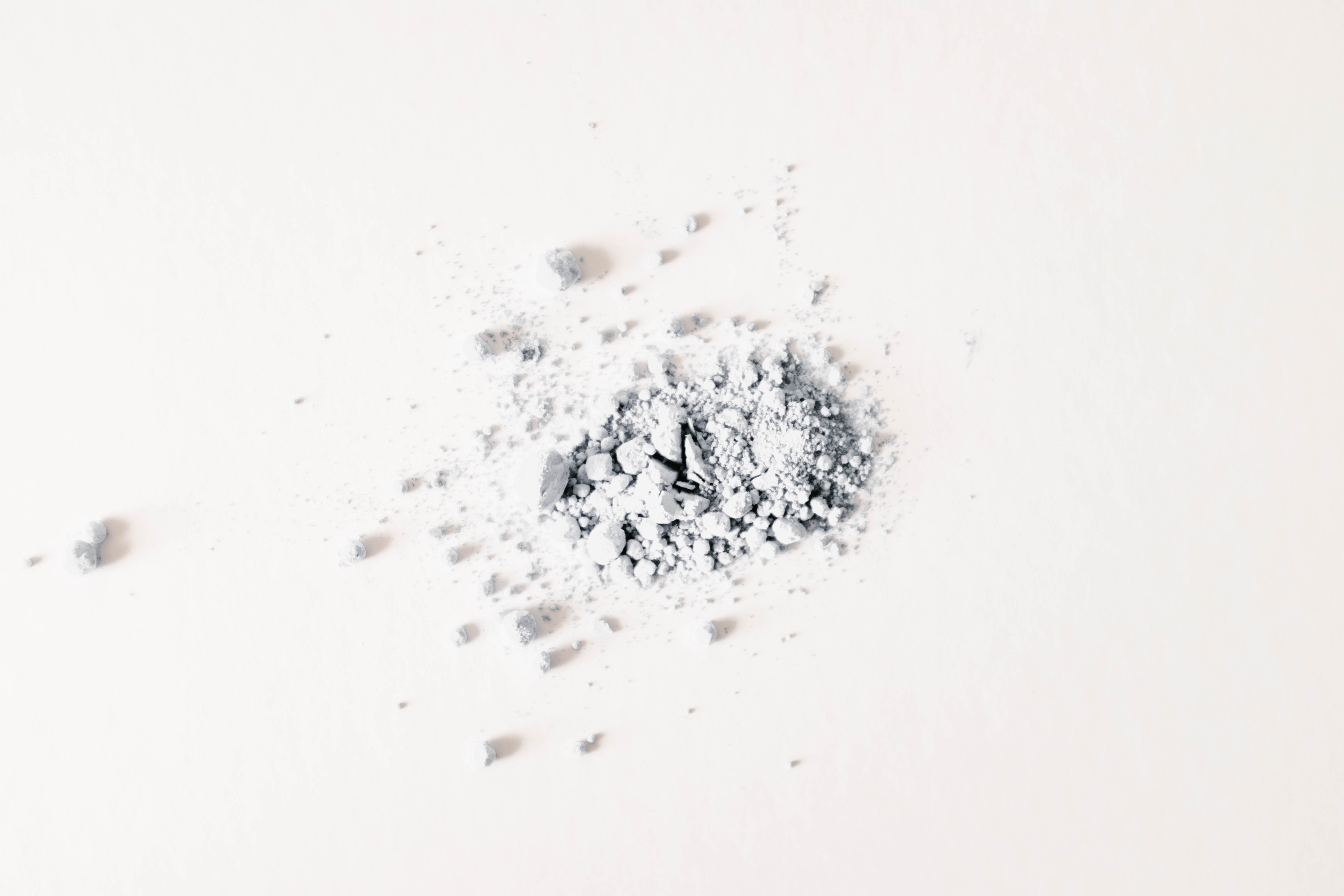 Pile of white powder on a surface