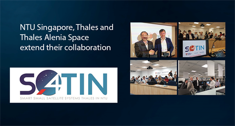 NTU Singapore, Thales and Thales Alenia Space extend their collaboration in Small Satellites