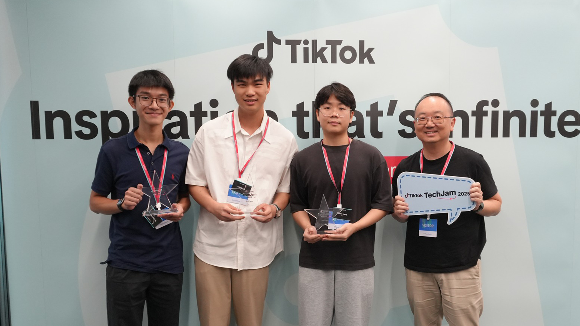 TikTok TechJam 2025 2nd prize winning Team Team SCC with CCDS Student Ansel Kee