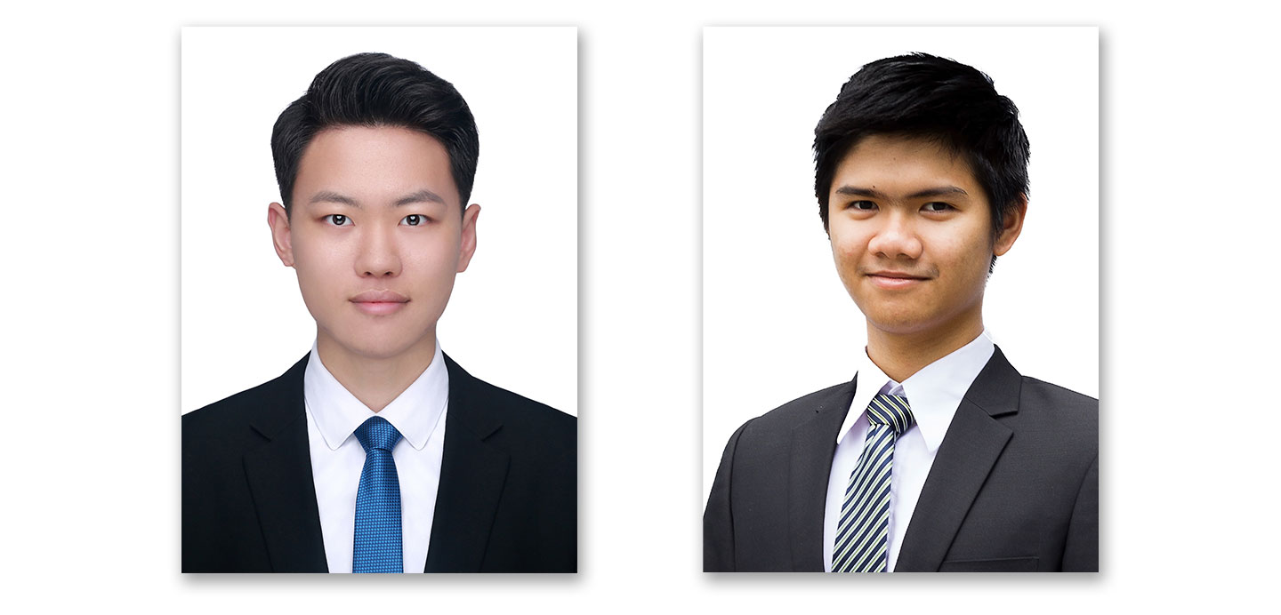 Passport size photo of 2 awardees - Mr Jiang Liming and Mr Nguyen Xuan Phi.