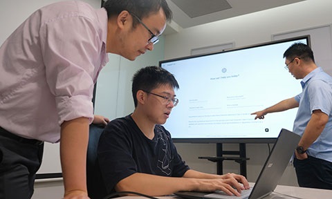 Photo of 4 researchers.