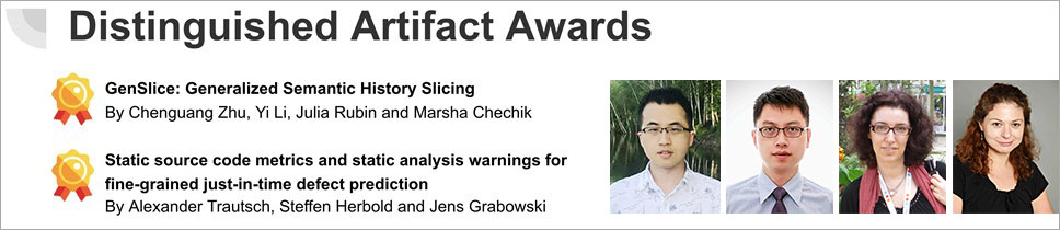 Two Distinguished Artifact Awards announced at ICSME 2020