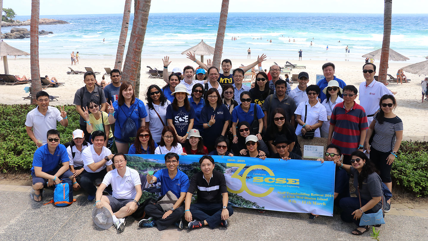 As part of the school’s 30th anniversary celebrations, SCSE staff embarked on a fun-filled trip to Club Med Bintan from 9-11 March 2018.