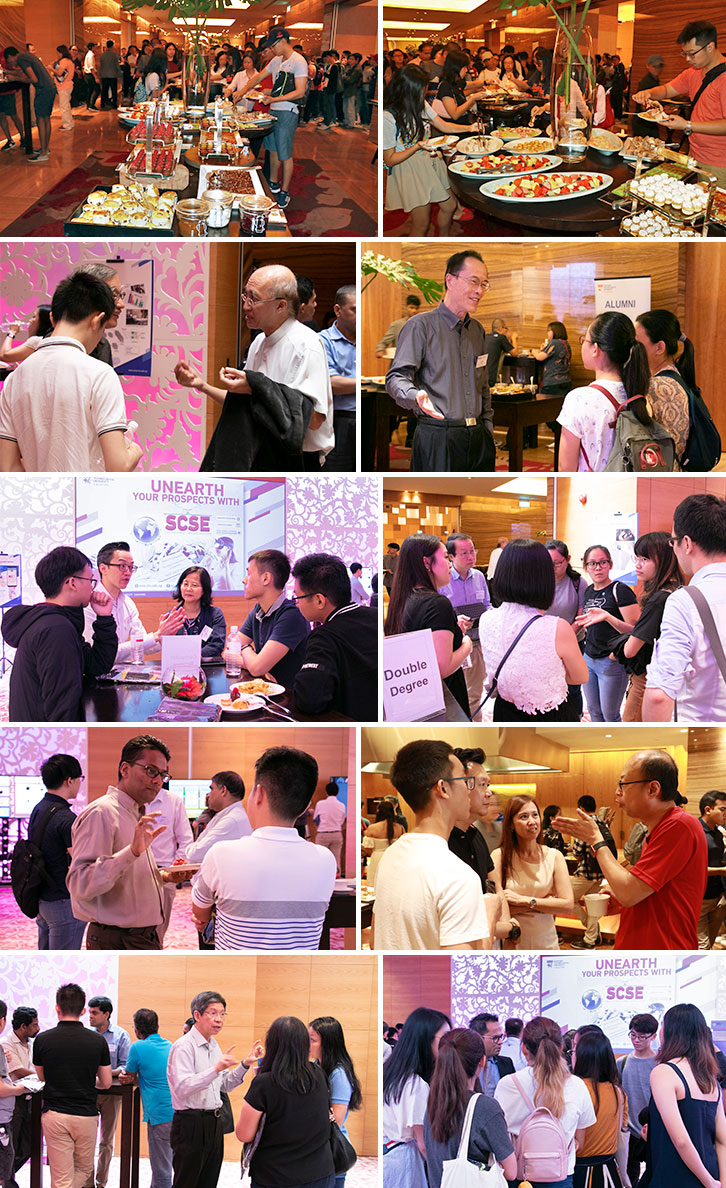 The guest were invited to enjoy the scrumptious hi tea by Grand Hyatt and network with faculty, students and staff of the school after the session with Prof Miao Chun Yan – Chair of SCSE.