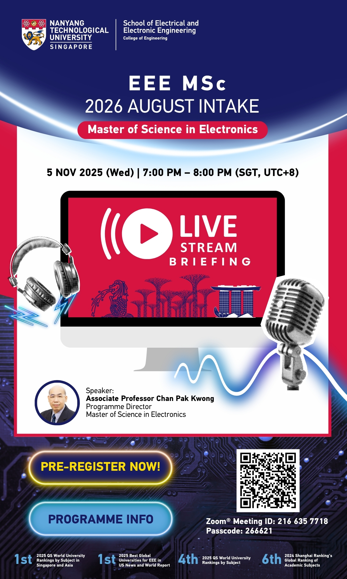 MSc Electronics (Live Stream)