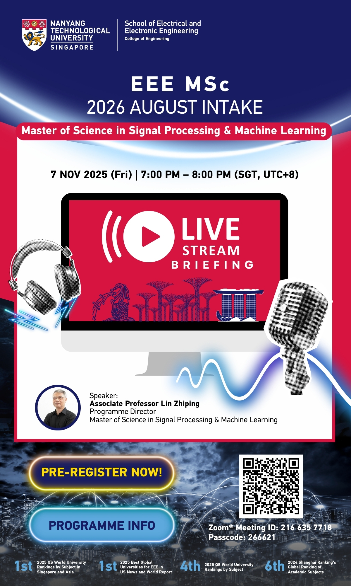 MSc Signal Processing & Machine Learning (Live Stream)