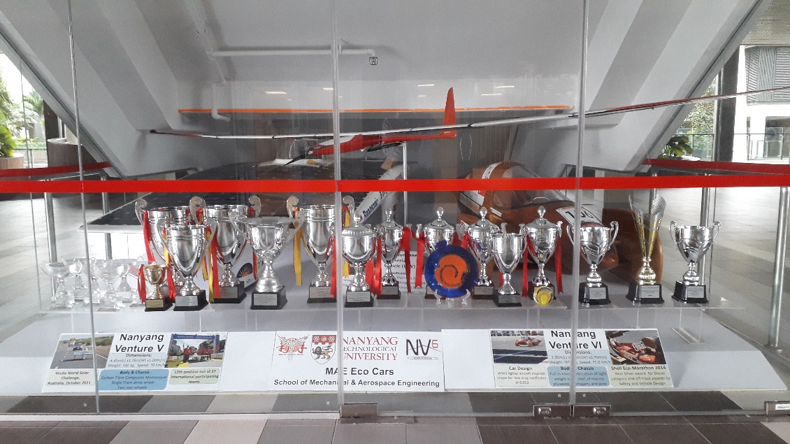 Nanyang Venture Series of Cars Trophy Display