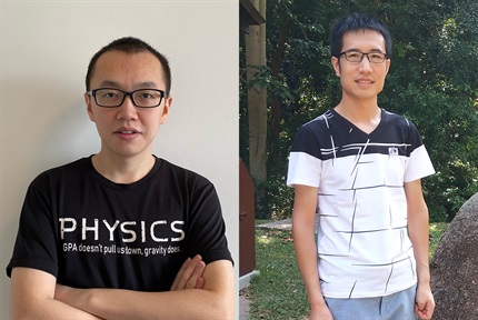 Xue Haoran (left) won the Graduate College Research Excellence Award and Materials Research Society Medal. (Right) Winner of Dr and Mrs Alex Tang Pang Kee Gold Medal Award – Wang Zhimin.