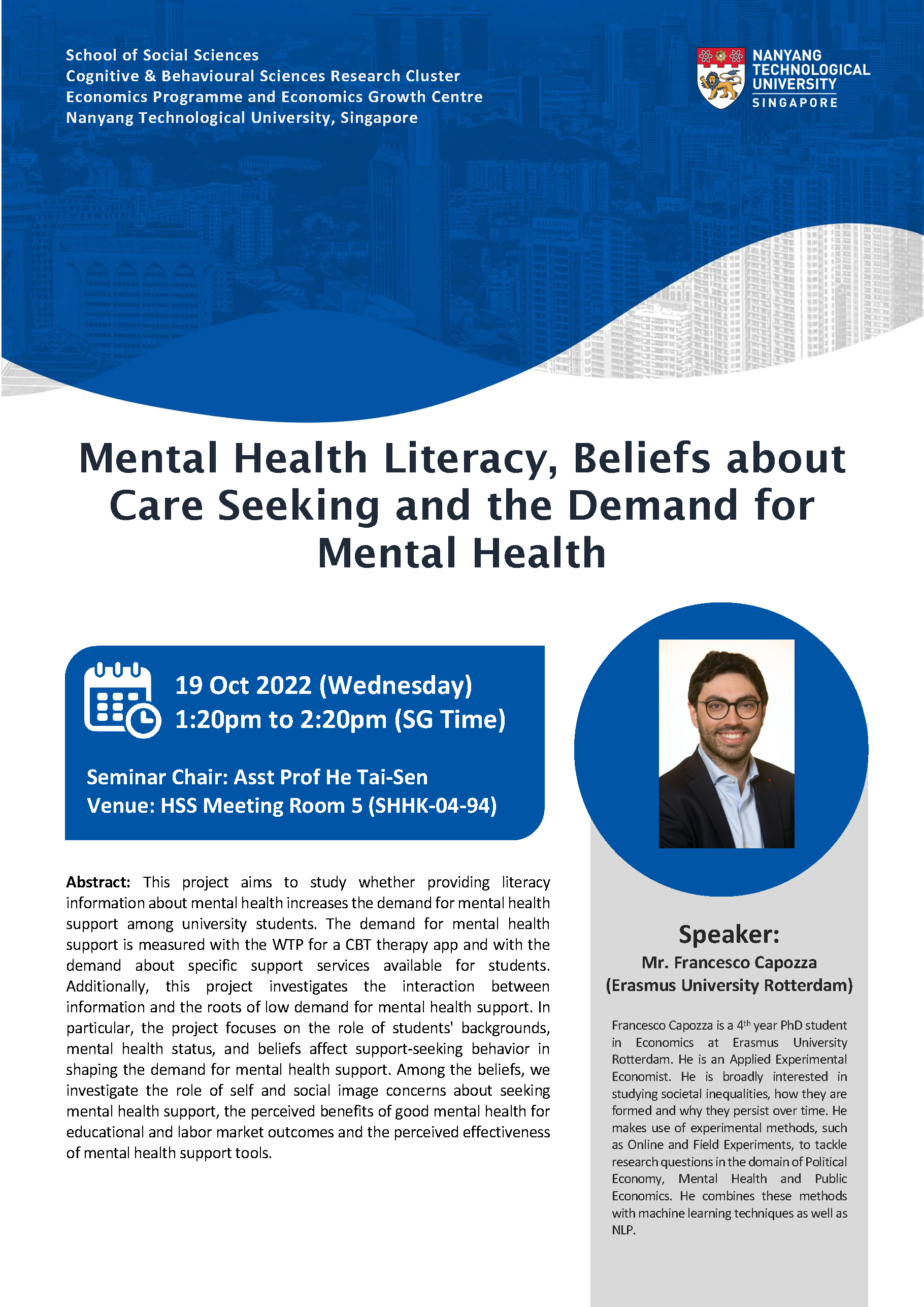 Mental Health Literacy, Beliefs about Care Seeking, Demand for Mental Health
