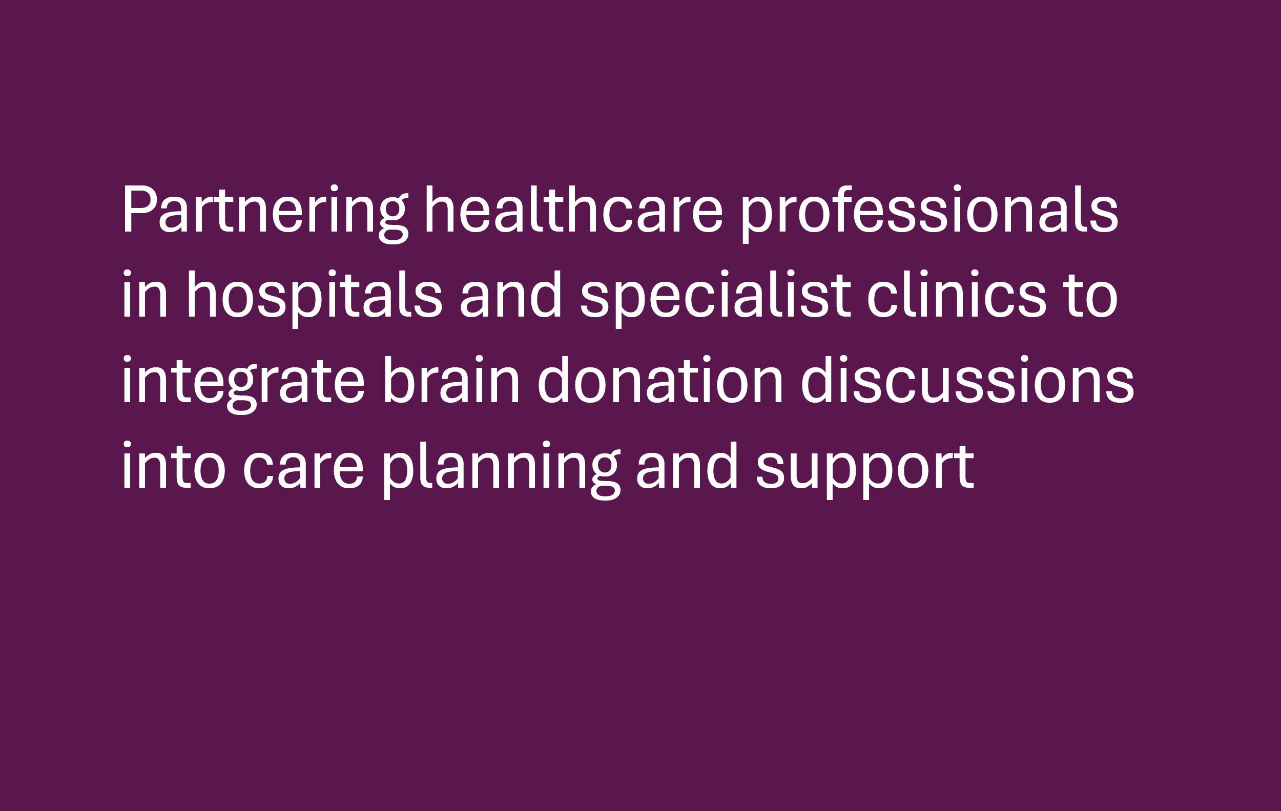 Partnering healthcare professionals