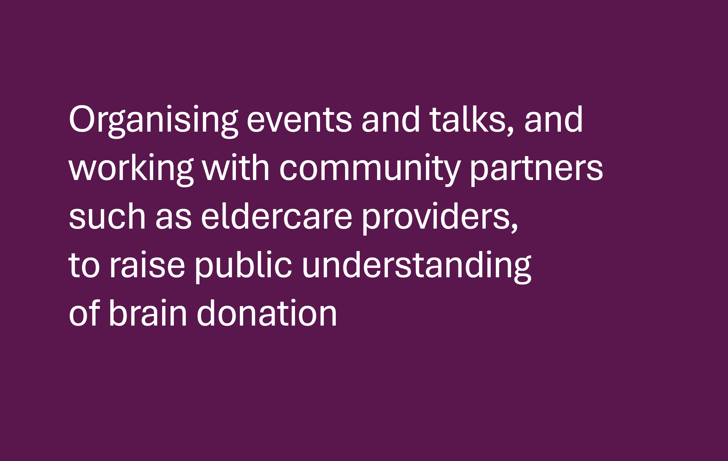 Organising events and talks