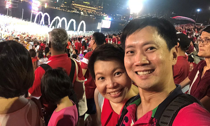 Eddy Cheong with wife