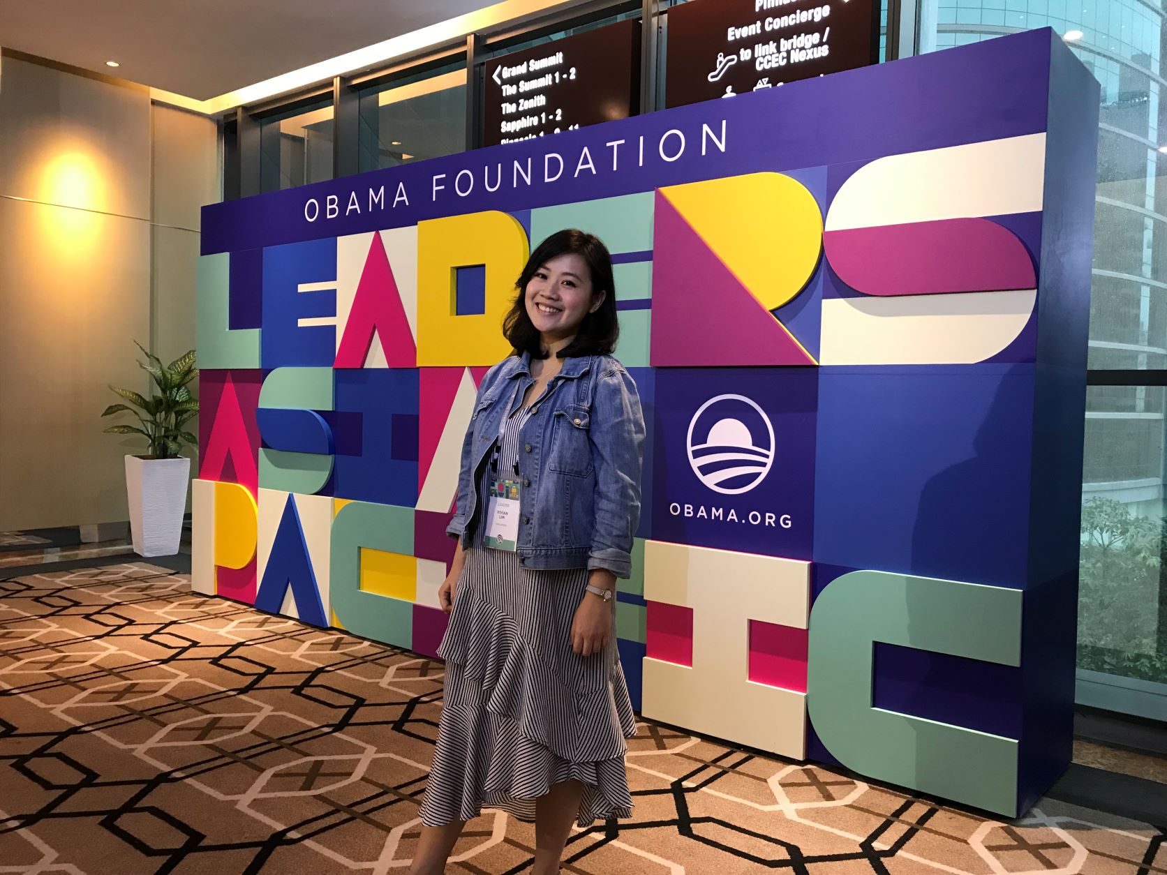 Ms Vivian Lim representing Singapore at Obama Foundation’s first Asia-Pacific Leaders Program in Kuala Lumpur, Malaysia.
