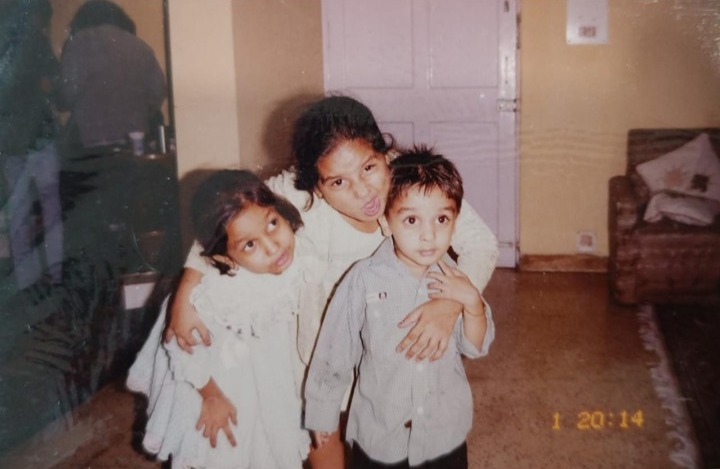 Ria Rustagi and her siblings when they were younger