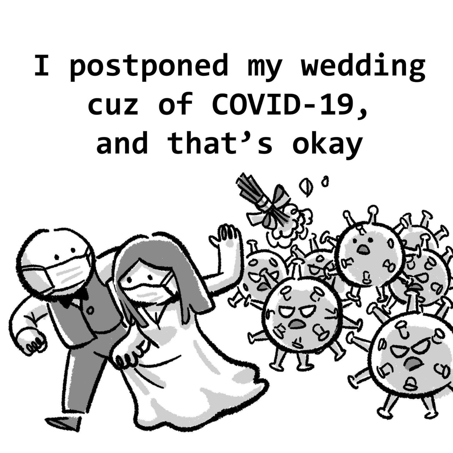 TWS comic on postponing wedding during COVID-19 pandemic