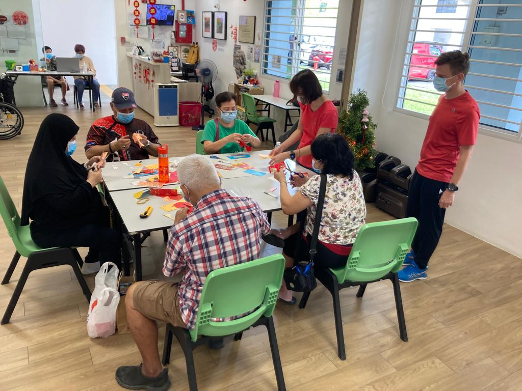 Health and Wellbeing - Exercise and arts and craft with the elderly at Fei Yue (ORTDS)