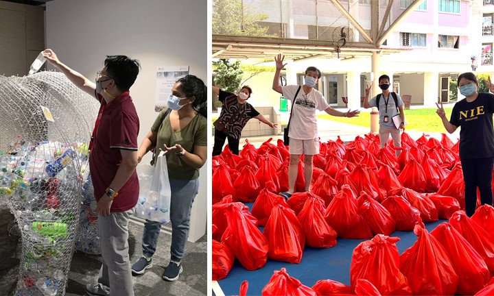 The OneNTU family volunteered in more than 60 community projects to support the four causes of NTU Service Week – Digital inclusion, Health and well-being, Social welfare and Sustainability