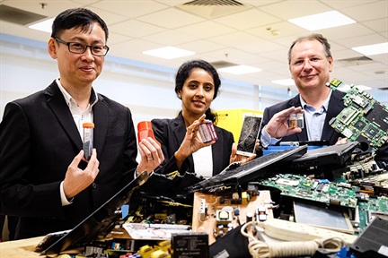 E-waste and their recycled outputs