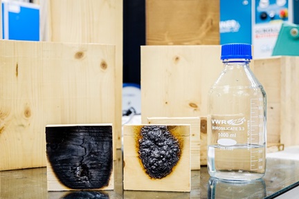 Invisible coating protects wood from fire