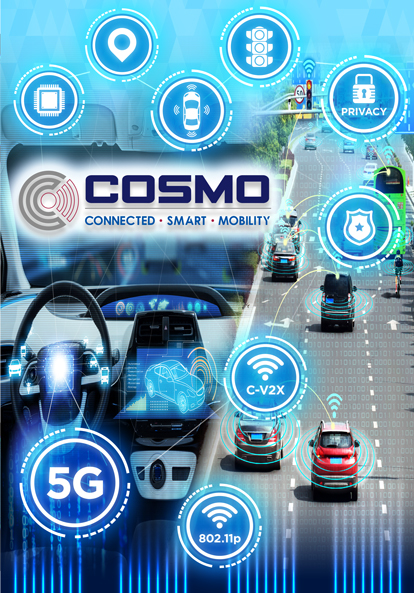 Connected Smart Mobility COSMO develop next generation connected mobility technologies and solutions for various vehicles (bus and cars) & cyclist