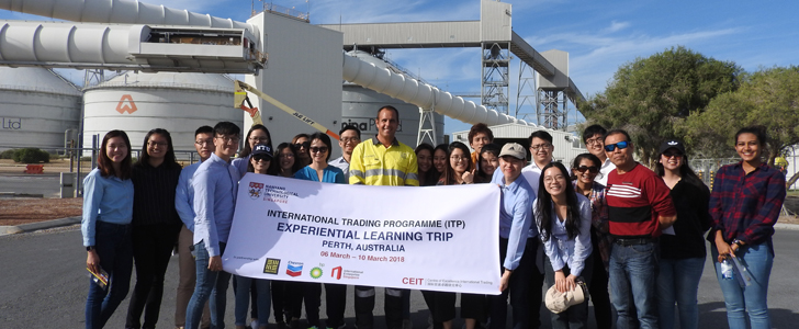 International Trading Programme experiential learning trip to Perth, 2018