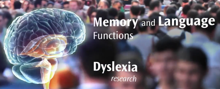 Brain with text on Dyslexia