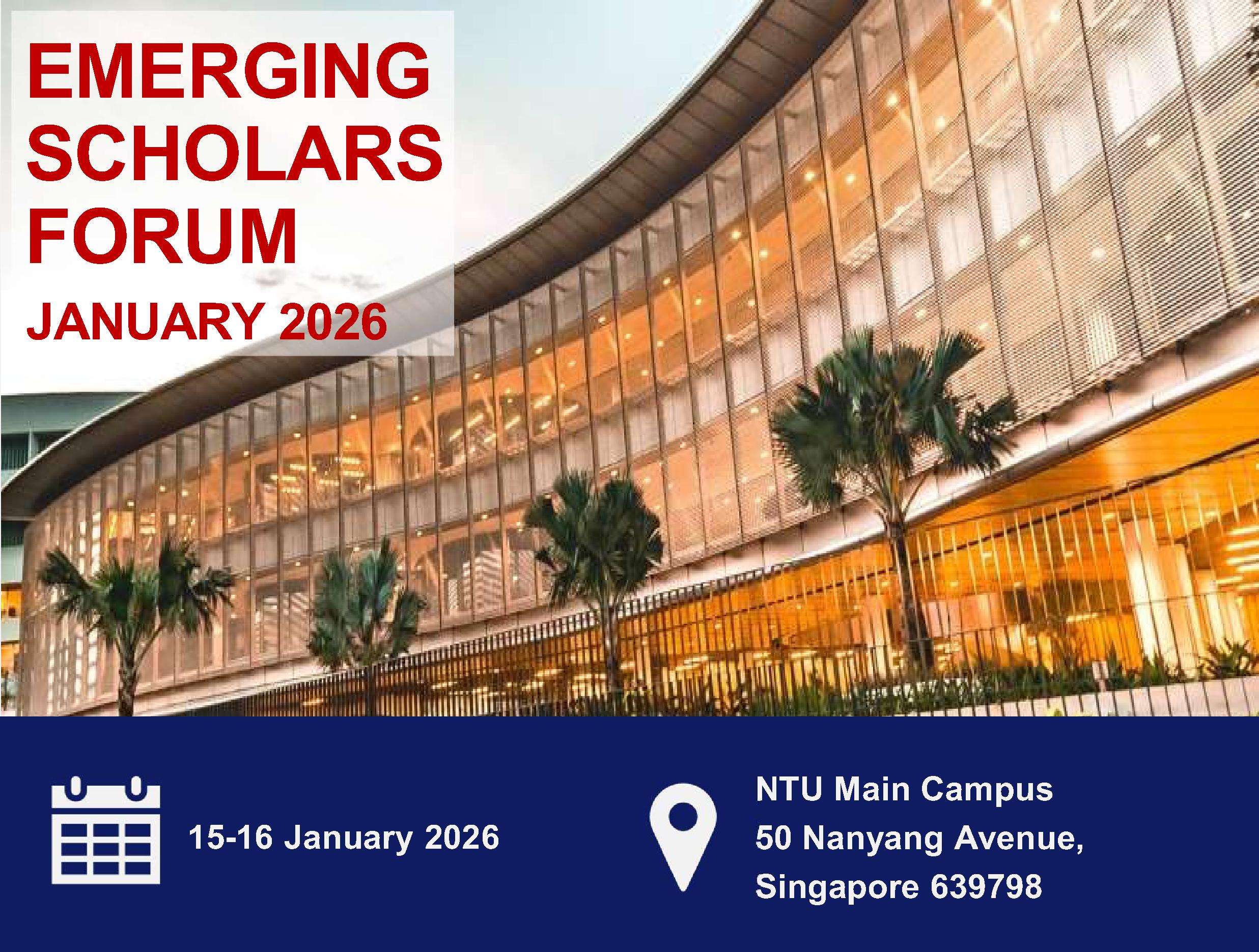 Emerging Scholars Forum January 2026