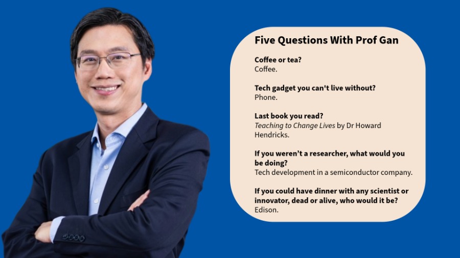 Prof Gan Chee Lip, MSE, NTU CoE Entrepreneurship Award