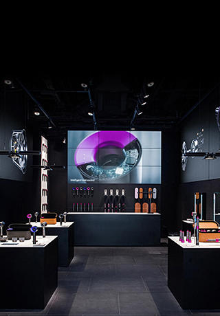 Dyson concept store with display of their products